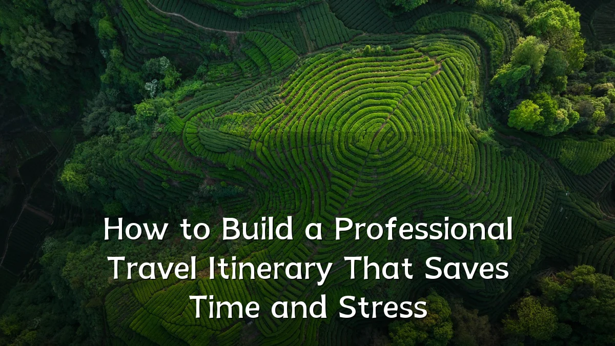 How to Build a Professional Travel Itinerary That Saves Time and Stress
